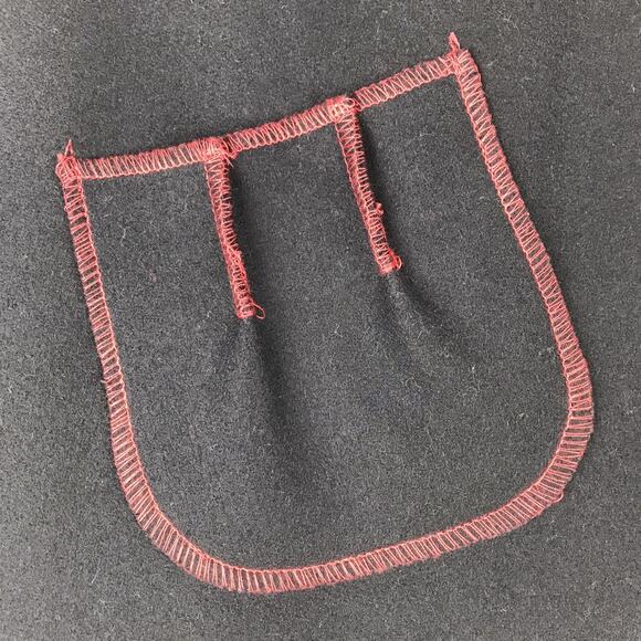 VTG Beebop & Wally Wool Mini Skirt Black Asymmetrical Faux Wrap Red Contrast Med - Picture 2 of 8